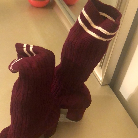 Sock over boot style mid calf boots. - Picture 3 of 7